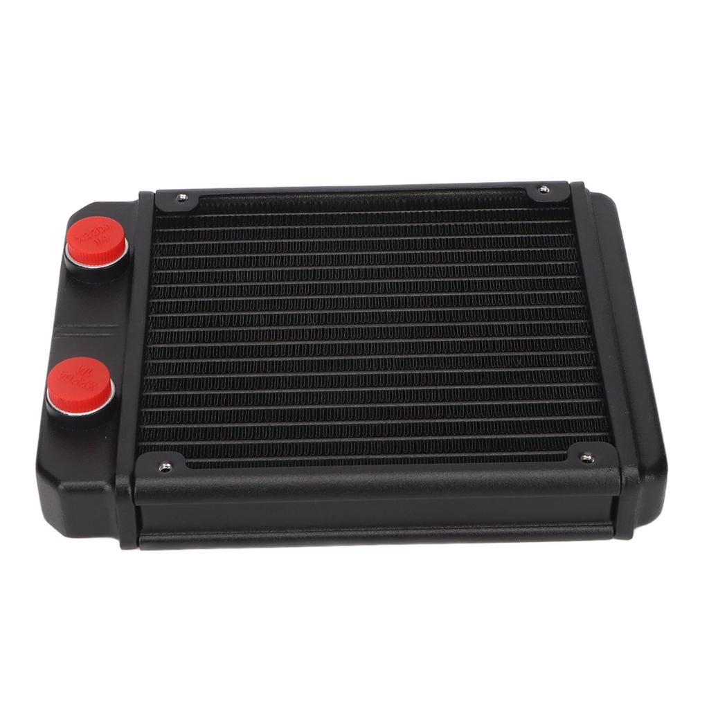 Wasserkühlungsradiator mit G1 4 Gewinde 18 Rohre Universeller Metall-Wärmetauscher Radiator Flüssigwasser-Radiator für