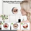 MIYADIVA Magnifying Mirror Set, 10x&20x&30x Suction Cup Makeup Mirror, 2 Tweezers & Storage Bag. 3.5in Compact Mirror for Travel, Bathroom, Home,