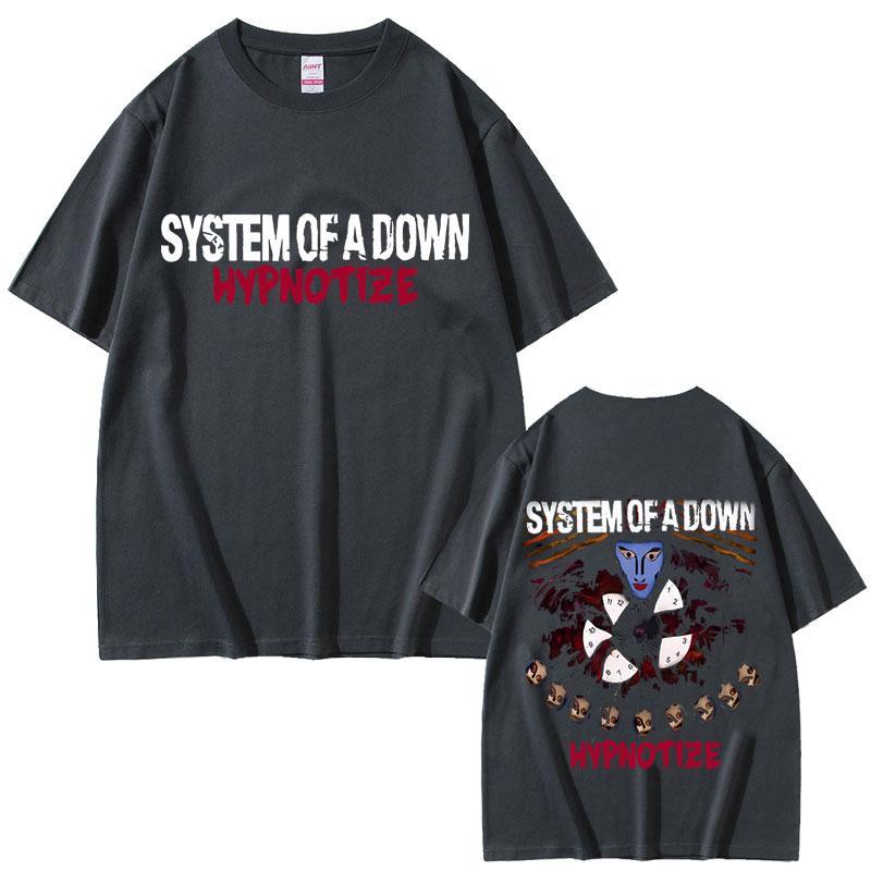 2025 Summer System of A Down Hypnotize Graphic T Shirts Men Women Alternative Metal Music Mens 90s Vintage Rock Band Tshirt