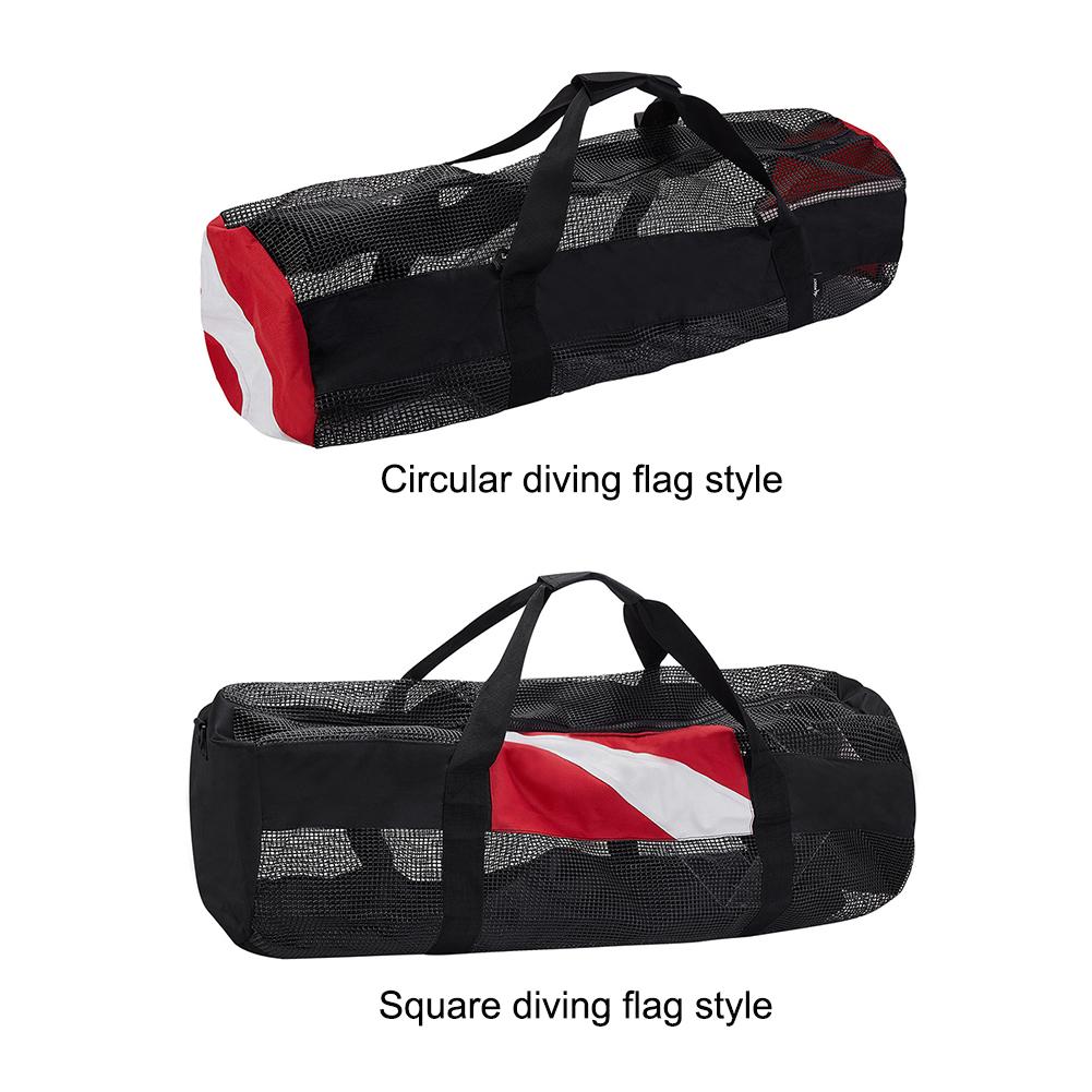 Portable Scuba Diving Mesh Tote Extra Large Fitness Luggage Bag with Adjustable Shoulder Strap Snorkeling Gear Organizer