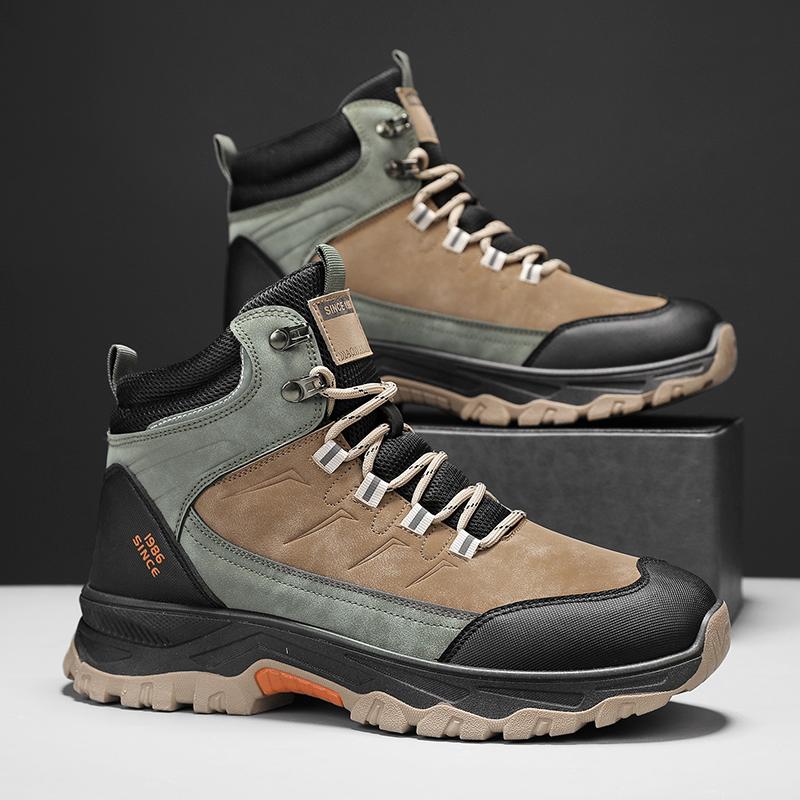 Men'S Hiking Boots Outdoor Breathable Anti Slip Wear-Resistant Leisure Hiking Shoes High-Quality New Designer Sports Sneakers