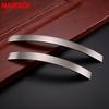 NAIERDI Aluminum Alloy Furniture Handle Brushed Silver Kitchen Door Handles Cabinet Handles Drawer Knobs Wardrobe Drawer Pulls