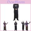 Elegante Fantasia Cos Halloween Para Adultos Luxuosa Toga de Sacerdote Perfeita Para Festas