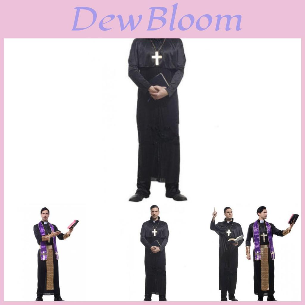Elegant Cos Halloween Costume For Adults Luxurious Priest Robe Perfect For Parties