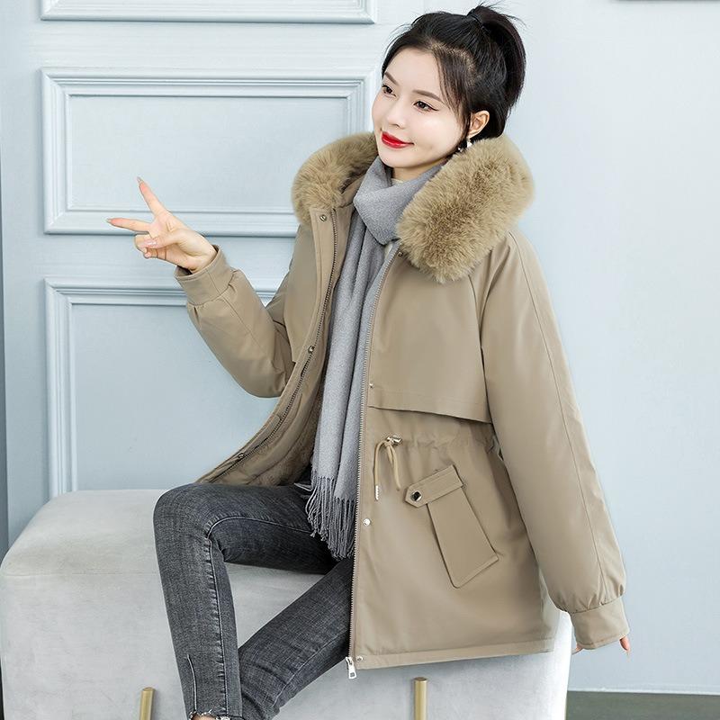 Short Pie Overcomes Women's New Winter Velvet Thickened Student Cotton Clothes Loose Waist Cotton Coat