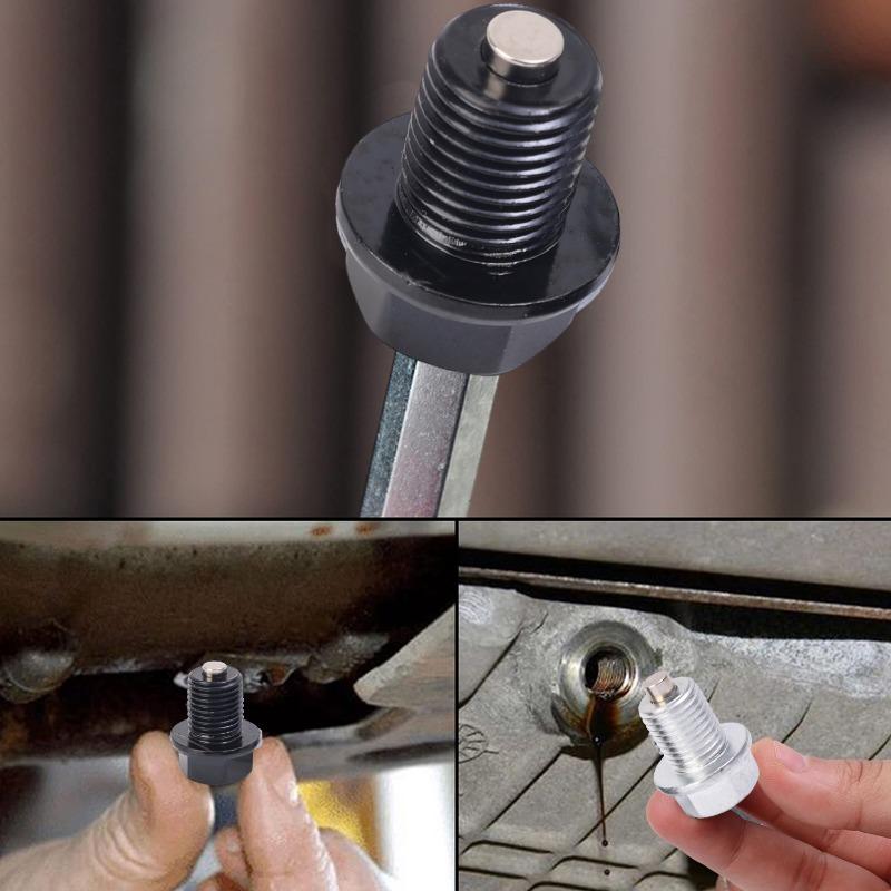 Car Oil Drain Plug Bolt Magnetic Engine Oil Pan Drain Nut Carbon Steel for Honda Volkswagen Hyundai Kia Screws M14*1.5
