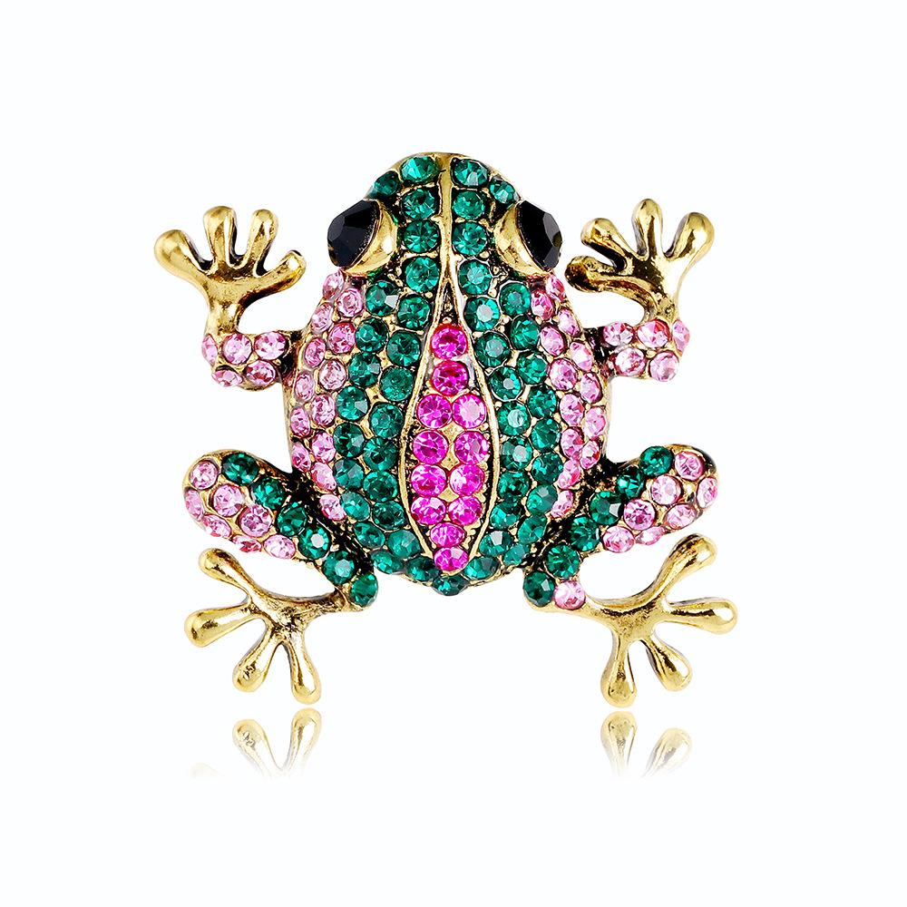 Hot Creative Crystal Animal Brooch: Frog, Cat, Dog, Bird, Sheep, Pony, Hedgehog, Lizard, Men's Women's Brooch Jewelry Gifts