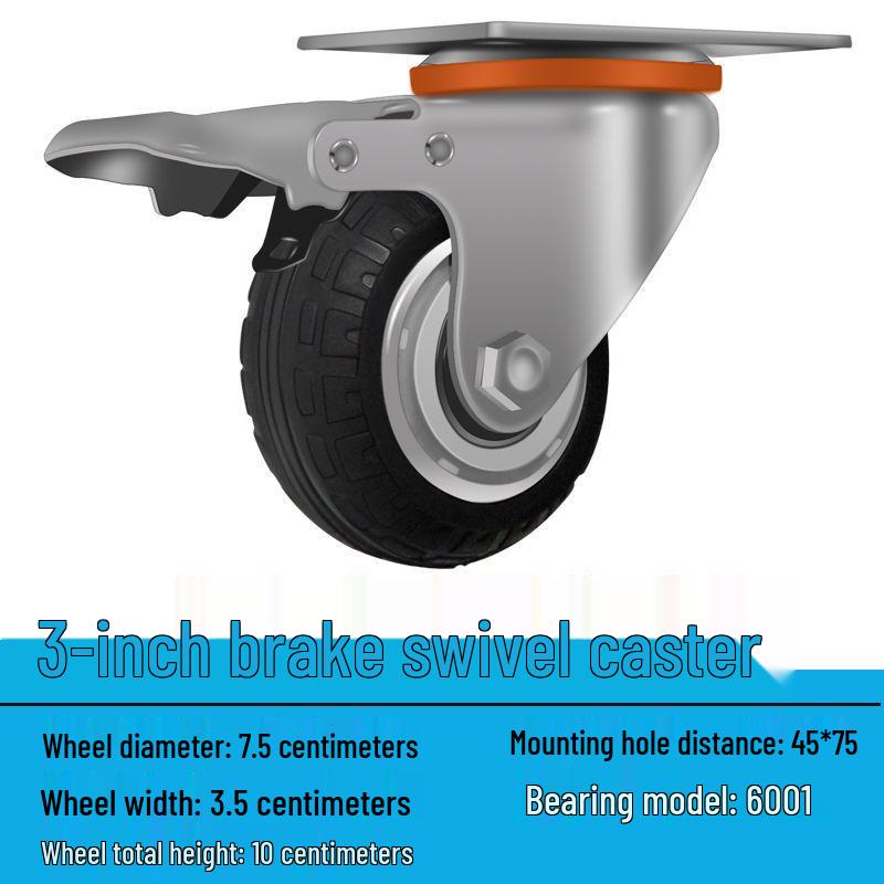 Těžká tichá otočná kolečka (2-8 palců) pro vozíky a malé ruční vozíky