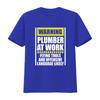 Warning Plumber At Work Funny Flying Tools Offensive Language T Shirt Up To 5xl Vintage Unisex Versatile