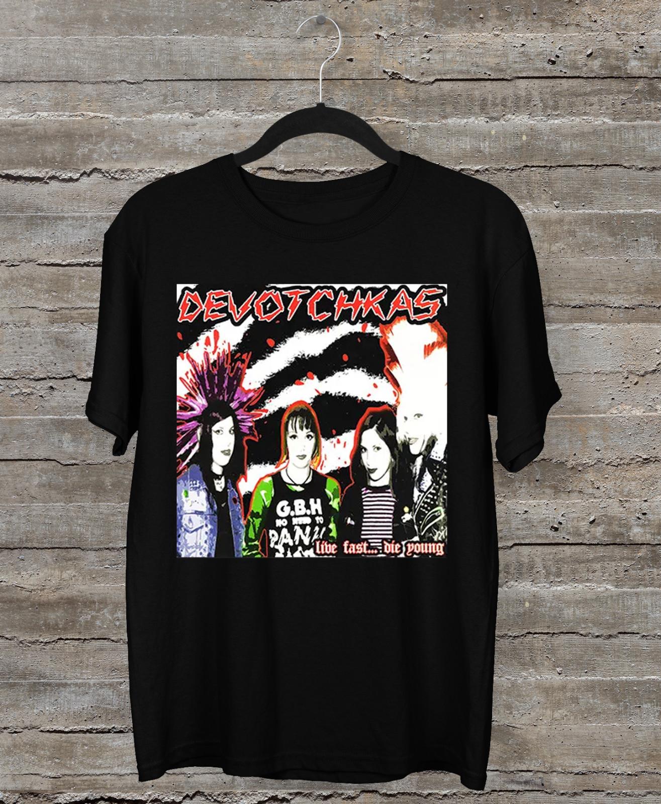 live fast die young The Devotchkas band T-shirt black Cotton All sizes XX945 L