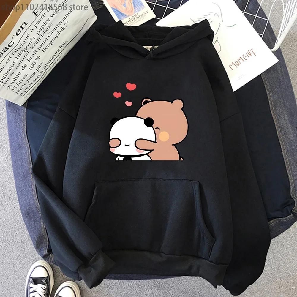 Panda Bear Hoodies Cartoon  Bubu Dudu Graphic Sweatshirt Women Clothes Long Sleeve Pullover Girls Hoodie Men Sudadera