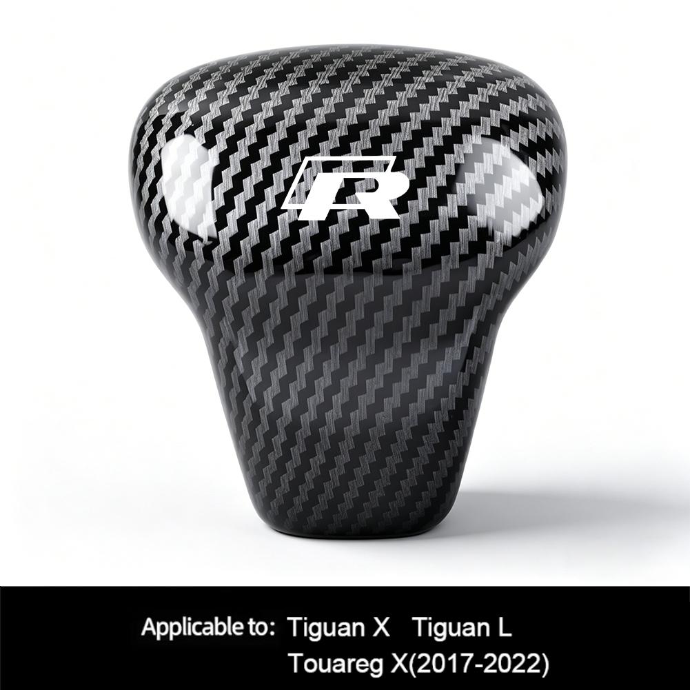 Car Carbon Fiber Gear Shift Knob Cover Scratch-Resistant Protective Case Accessories For VW Golf T‑Roc Tiguan Polo Passat MK7 6OJ7