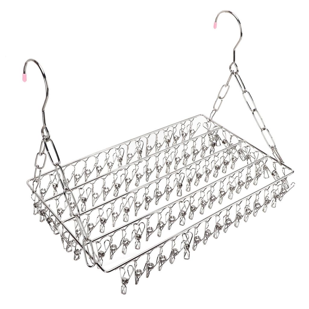 Laundry Drying Rack Stainless Steel Multifunctional Hanging Silver Clothes Drying Rack for Hanging