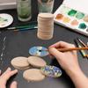 10/20/50/100pcs 3cm Unfinished Wood Slices Round Disc Circle Wood Pieces Wooden Cutouts Ornaments for Craft and Decoration