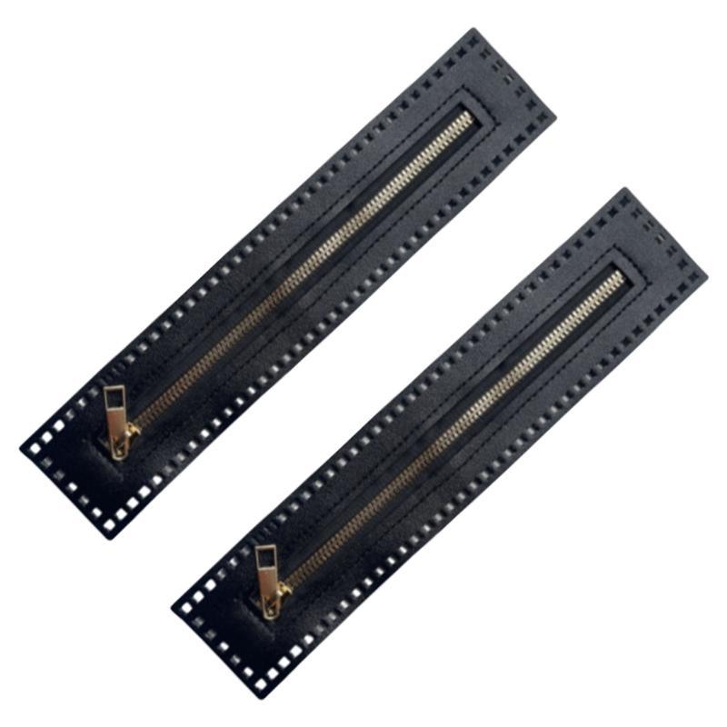  2Pcs Zips for Sewing Close-end Zips Fasteners Metal Zippers Fasteners Bag Zips