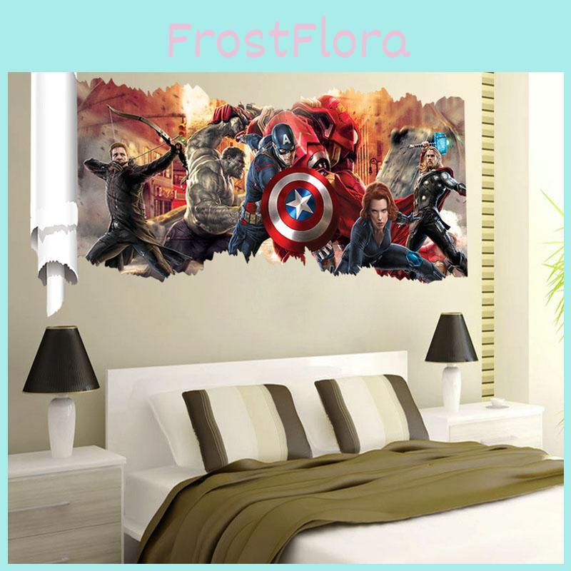 Hochwertige Avengers 3D Wandaufkleber für Kinderzimmer, Heimdeko, Wandkunst
