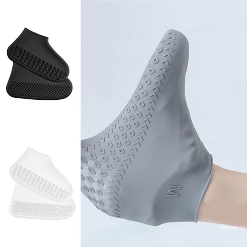 Reusable Wate Resistant Silicone Shoe Covers For Rain Snow Outdoor Activity Anti Slip Flexible Shoe Protectors Overshoes