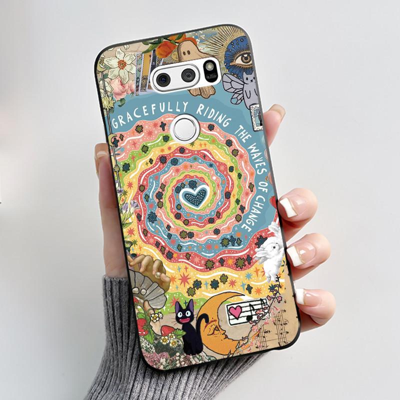 Cute Case For LG V30 V30+ Plus Funda LG V30s ThinQ Capa LG V35 ThinQ Printing Shell Protective Cover Soft Silicone Cartoon Cases