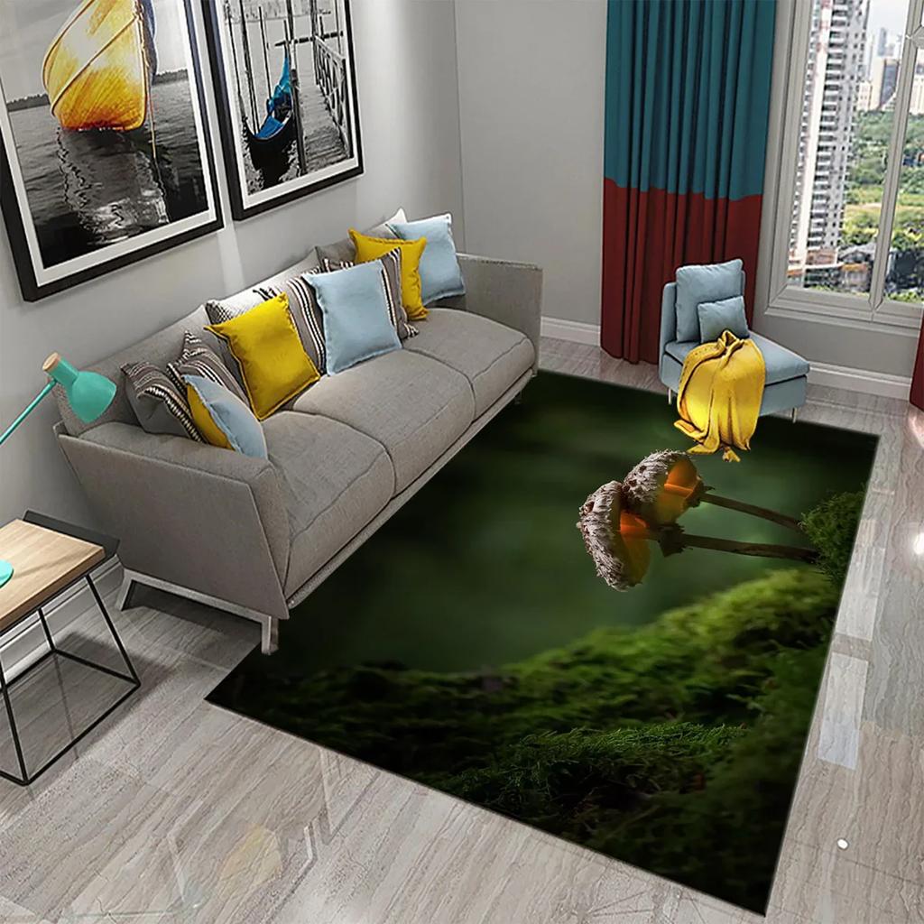 3D Natur-Thema Teppich Eingangstür Fußmatte Wald Insekt Pflanze Rutschfeste Fußmatte Wohnzimmer Schlafzimmer Badezimmer Heimdekoration