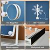 Hollywood Vanity Mirror with LightsTabletop Makeup Mirror with 9 LED Lights Smart Touch Control 3 Colors Light 360Rotation Deta