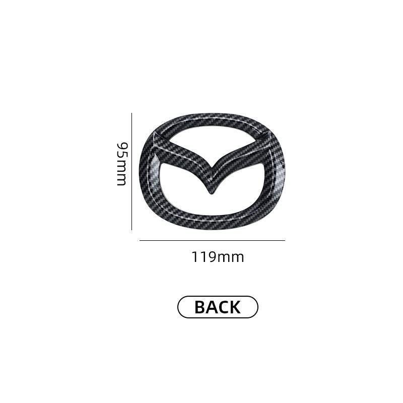 LGIY9 Automobilio priekinės grotelės ženklelis bagažinės emblema Mazda 3 Axela Atenza 17-20 anglies pluošto priekinės galinės kėbulo lipduko aksesuarai