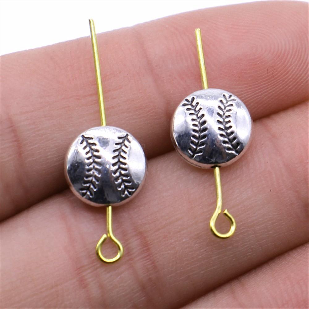 20pcs Sport Charms Baseball & Softball Charms Antique Bronze Silver Color Pendants DIY Crafts Making Findings For Jewelry Making