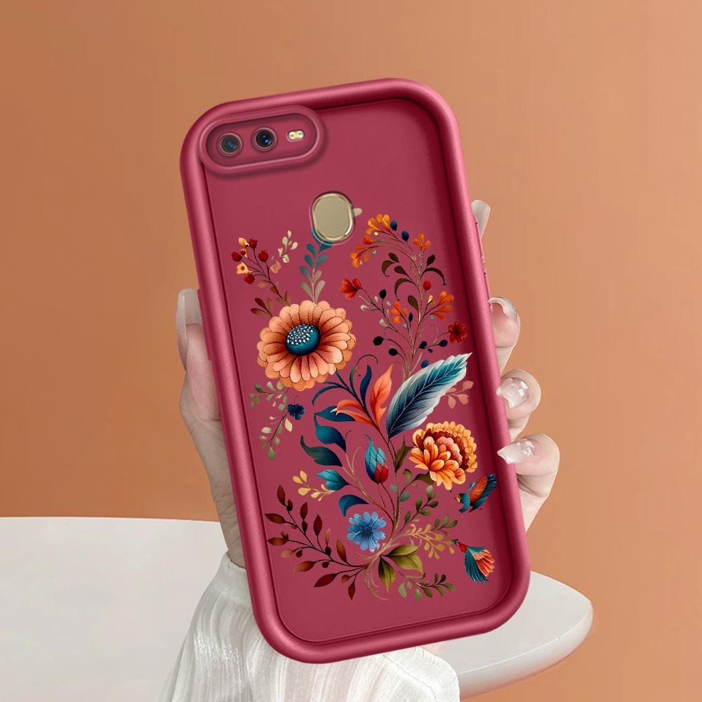 Soft Silicone Square Ladders Cartoon Pattern Full Cover Camera Protection Shockproof Case for OPPO Reno Realme OnePlus