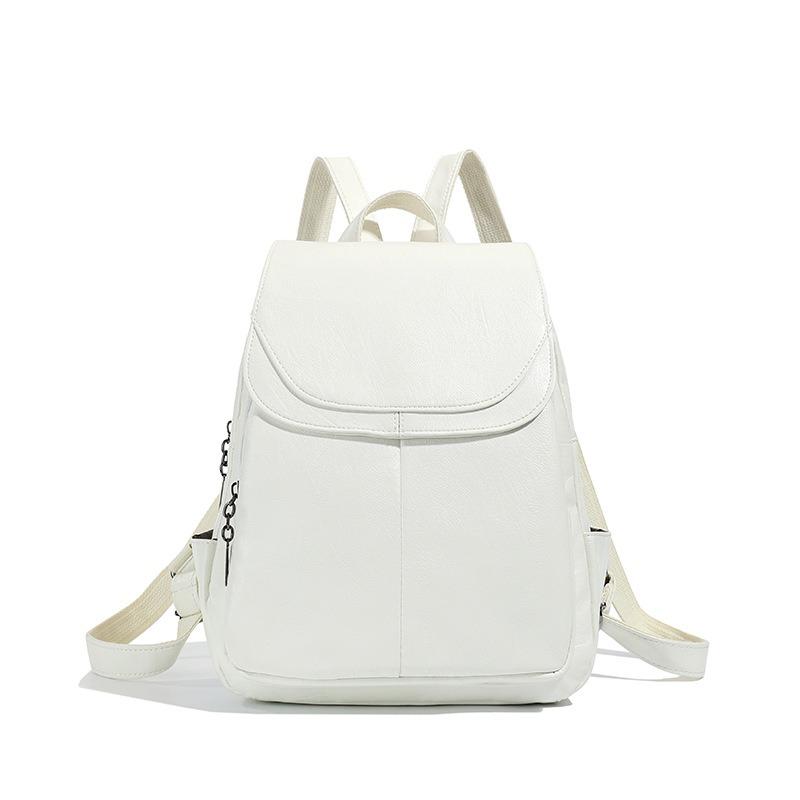 Soft Leather, Fashionable and Versatile Backpack, Large-capacity Travel Bag for Women