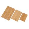 3pcs Chopping Boards Smooth Wood Cutting Boards with Juice Grooves Inner Handles for Kitchen