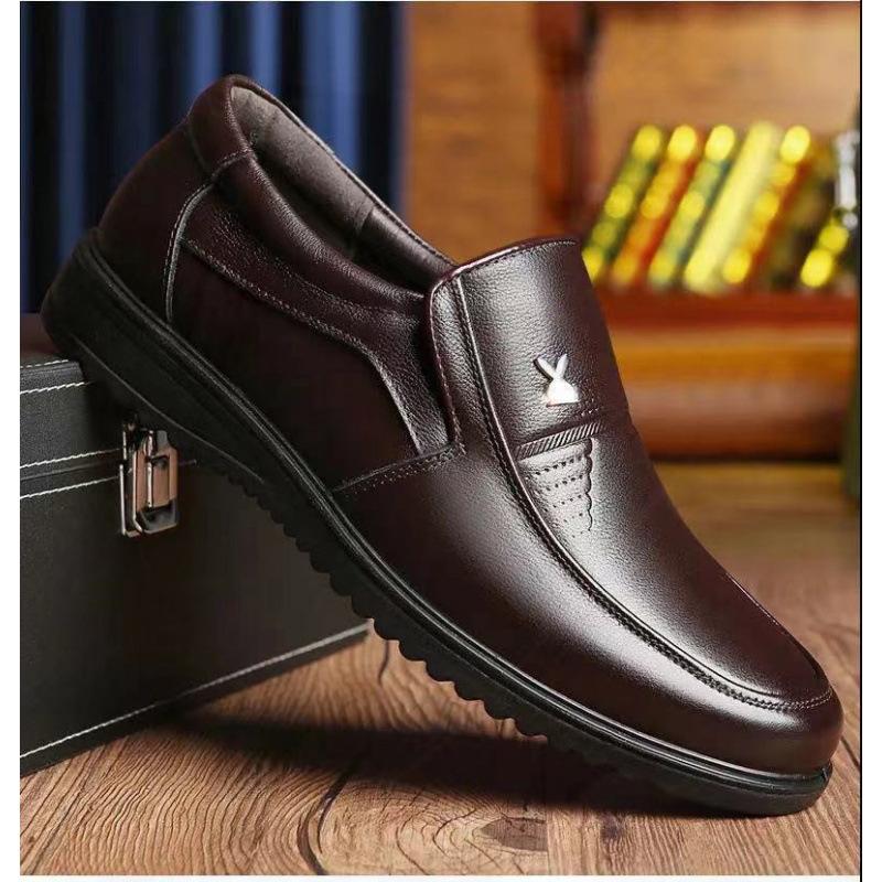 

Men s spring leather shoes fashion business casual shoes dress breathable leather shoes leather shoes men 44 коричневый