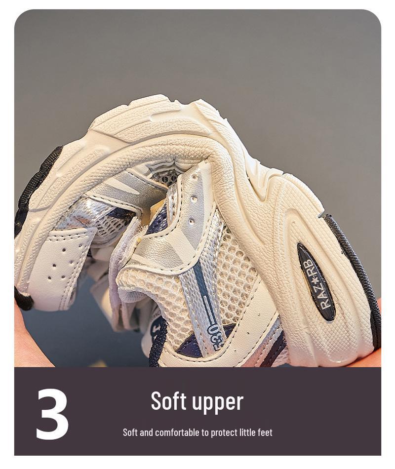 Dětské prodyšné síťované botasky na suchý zip - Ležérní sportovní obuv pro chlapce a dívky