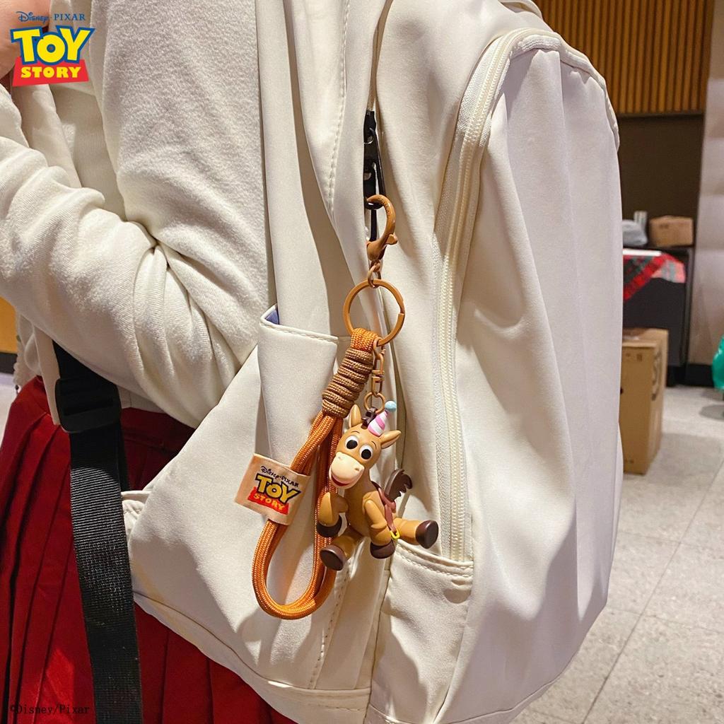 Disney Pixar Toy Story Schlüsselanhänger Pferd Einhorn Geflochtenes Seil Niedlicher Rucksack Tasche Anhänger Freund Geschenk Zubehör Spielzeugfiguren