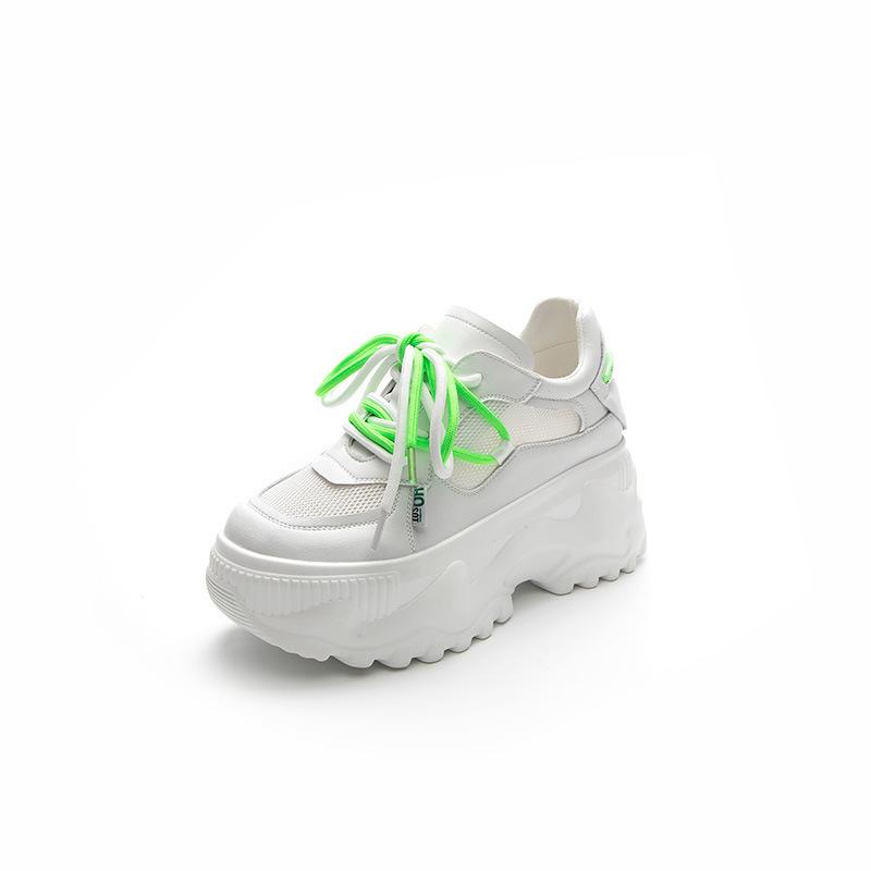Dad shoes women's summer 2025 new spring and autumn mesh breathable ins trendy shoes thick sole heightening sports and leisure shoes
