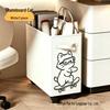 Under-Desk Movable Storage Basket with Wheels - Ideal for Office or Dormitory.