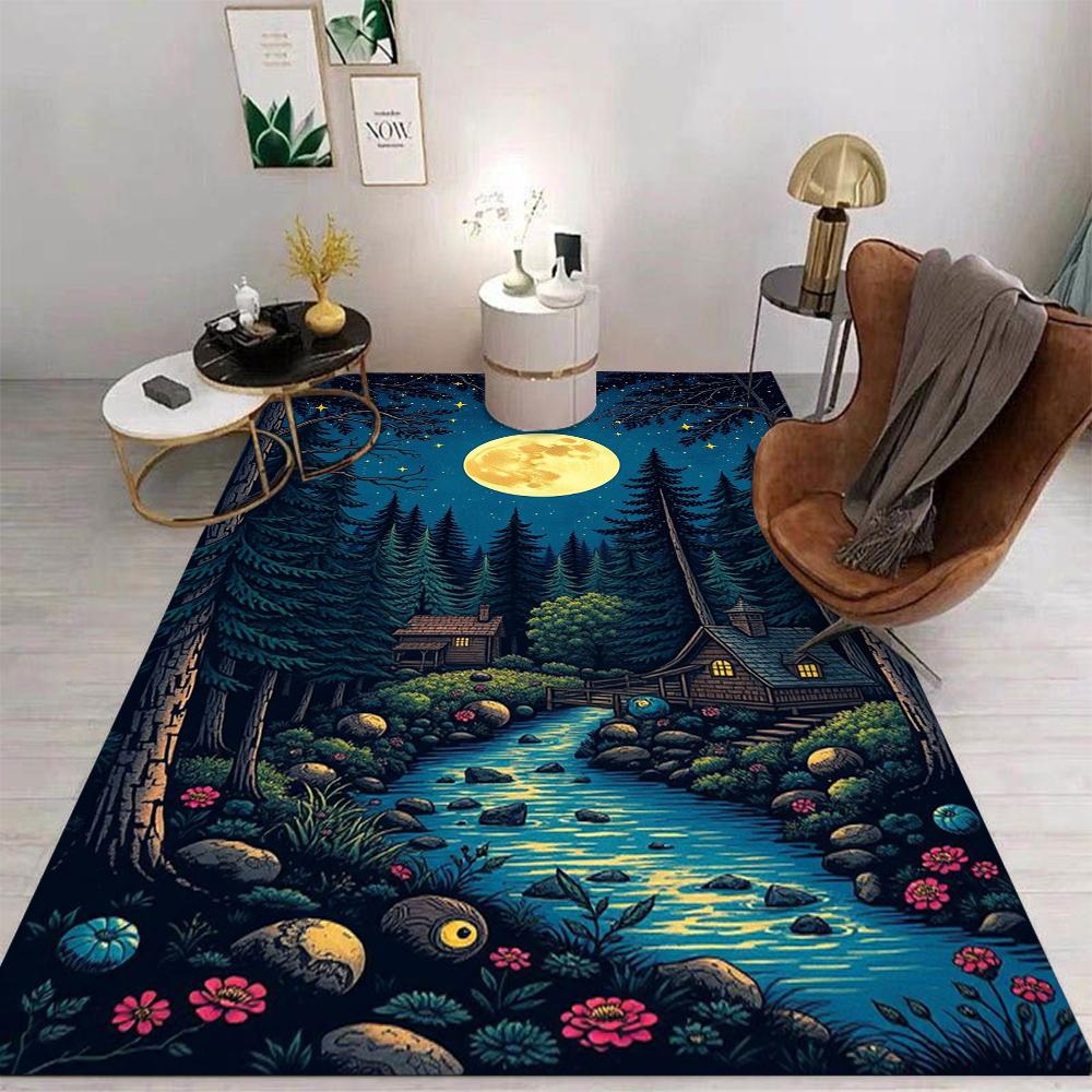 Landscape Carpet Living Room Bedroom Kitchen Sofa Table Balcony Rug Non-slip Washable Mat Home Exquisite Ornaments Ins