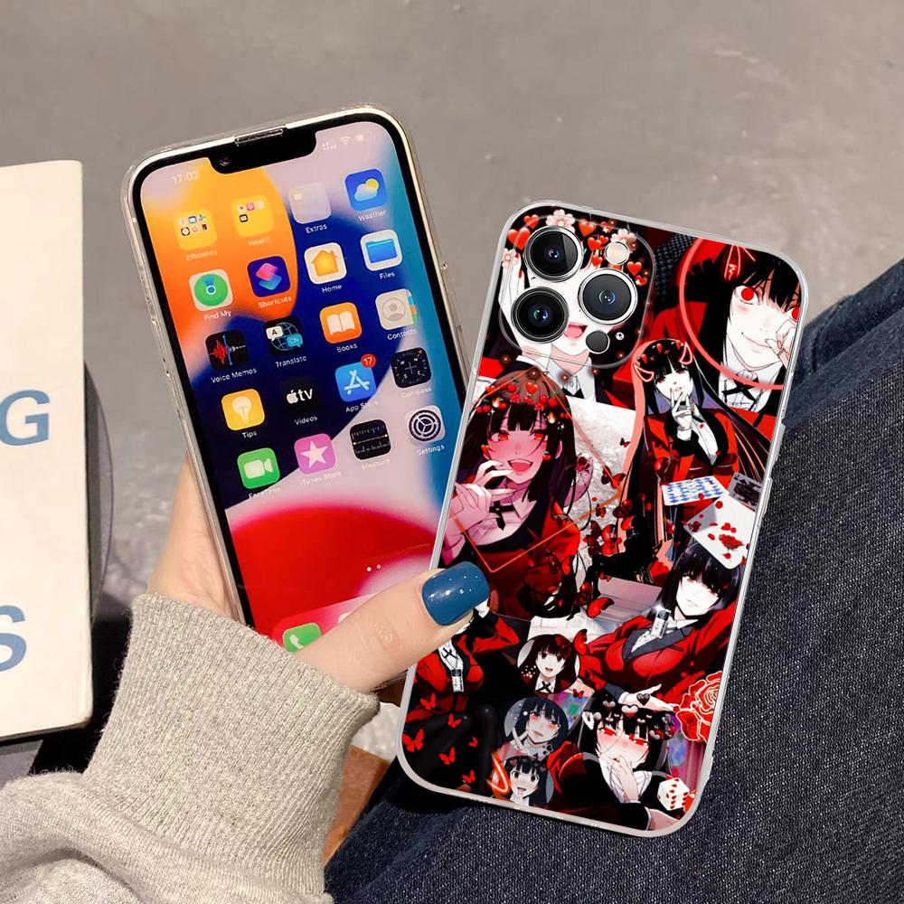Japanese Anime Kakegurui Jabami Yumeko Phone Case For iPhone 16 15 14 11 12 13 Mini Pro XS Max Cover 6 7 8 Plus X Funda Shell