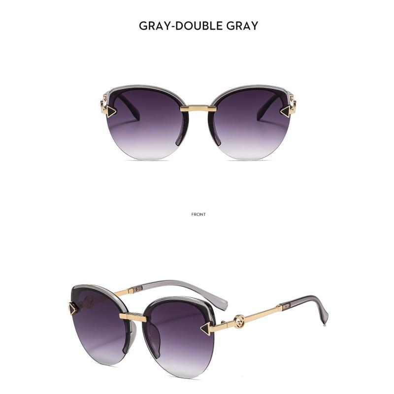 Women's Sunglasses, Fashionable Cat's Eye Half-frame Sunglasses