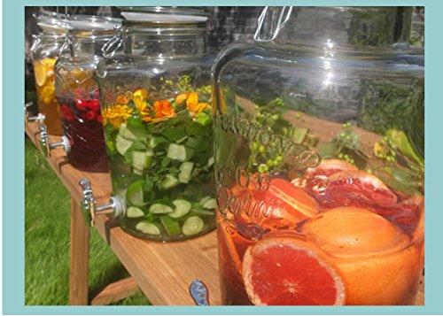 Dalton Ivy Beverage Server, 3L, Display Storage Container, Glass Drink Server, Height 295mm, Width 130mm, Depth 180mm, M411-216 IVY