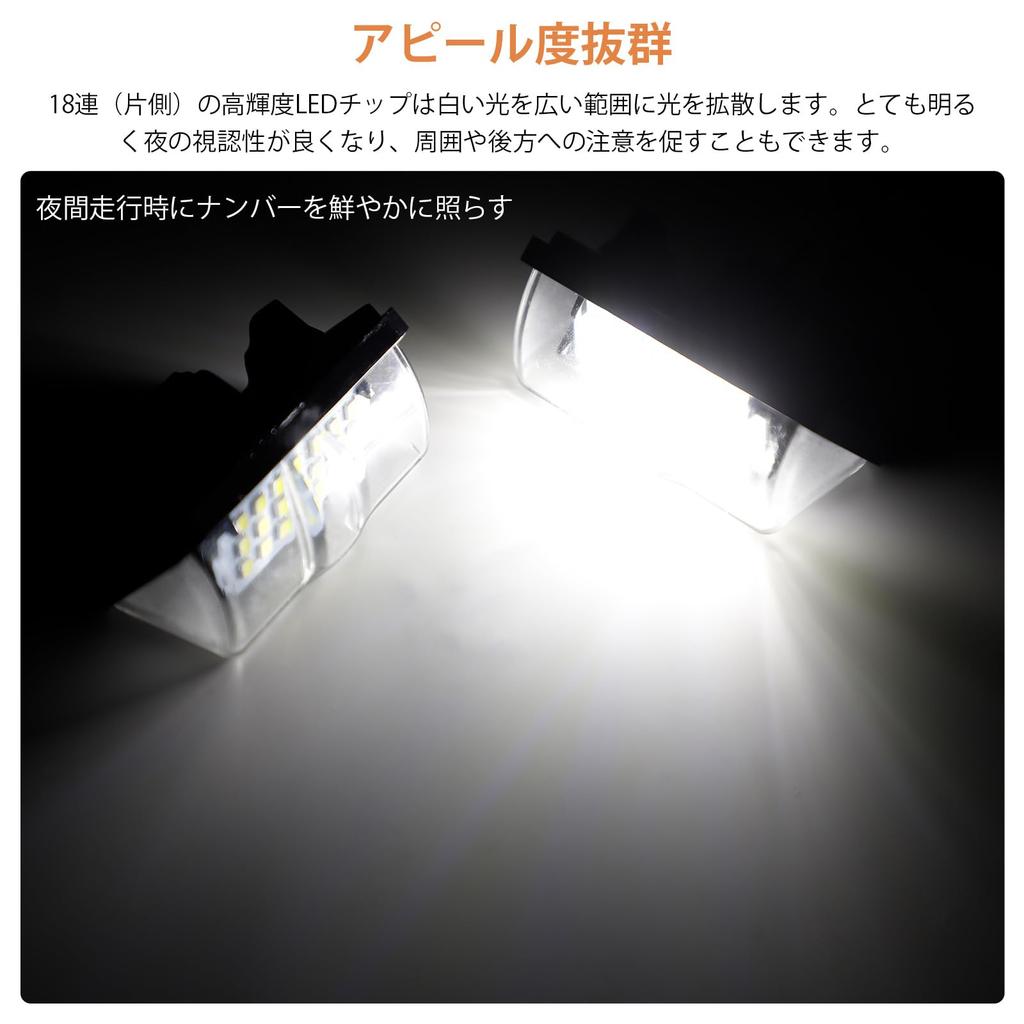 Catland LED License Plate Light Alphard 30 Series Vellfire 30 Series License Lamp Toyota 30 Series Early and Late ALPHARD 30 Series VELLFIRE 30 Series