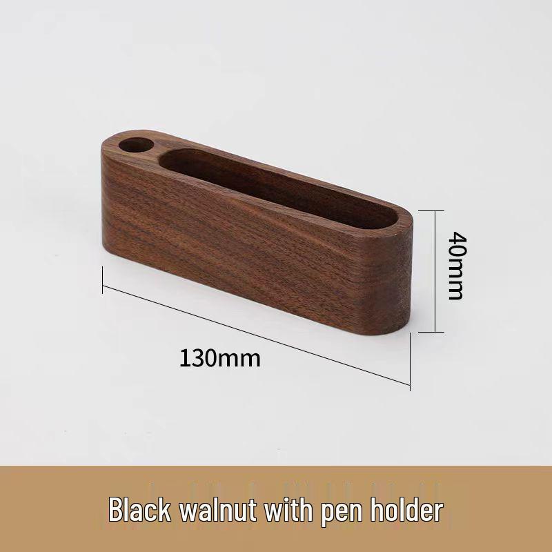 Black Walnut Desktop Business Card Holder – Large Capacity Solid Wood Display