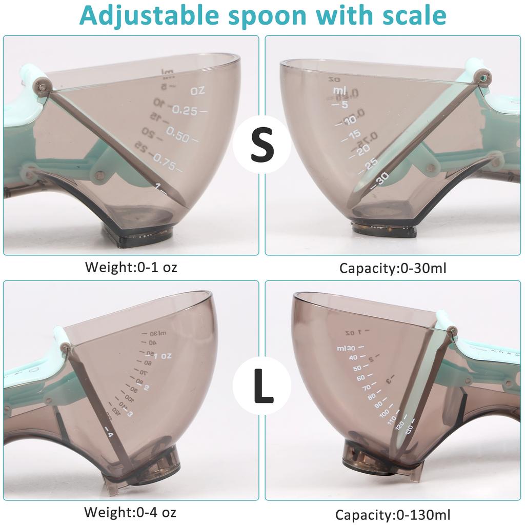 3Pcs Plastic Measuring Spoon Set Adjustable Baking Measuring Spoon with Scale Multipurpose Home Kitchen Baking Measuring Tools