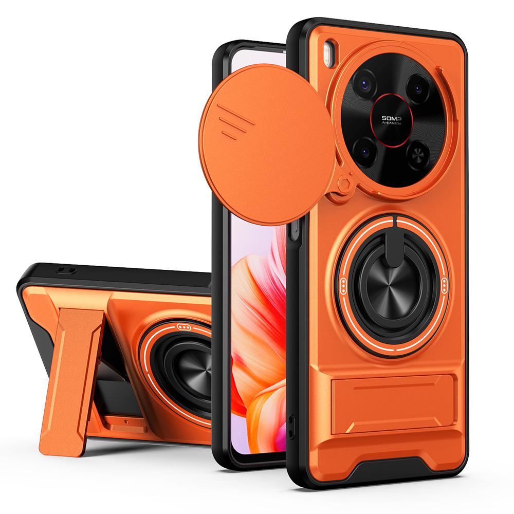 KEYSION Magnetic Phone Case for ZTE nubia V70 Max Blade V70 Max Slide Camera Protection Upright Stand 360° Ring Shockproof Cover