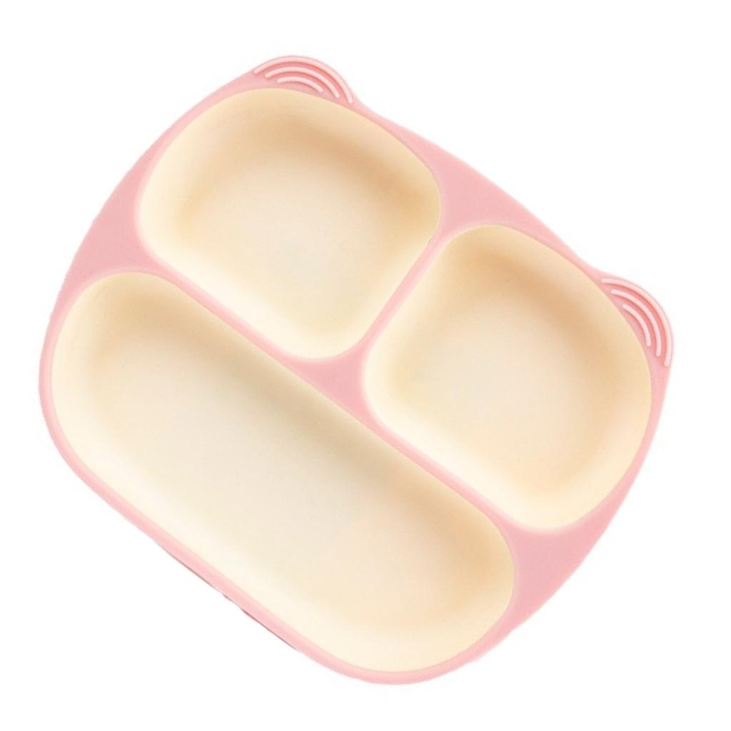 Unbreakable Divided Kids Baby Plates Practical Silicone Designed Tablewares For Easy Self Feeding And Independence