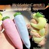 Stretchable Carrot Squishy Toy Shapeable Fidget Sensory Ball Coconut Oil Squeeze  Kids Adults
