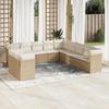 VidaXL Garden Lounge Set 11 Pcs with Beige Cushions Wicker 3217878