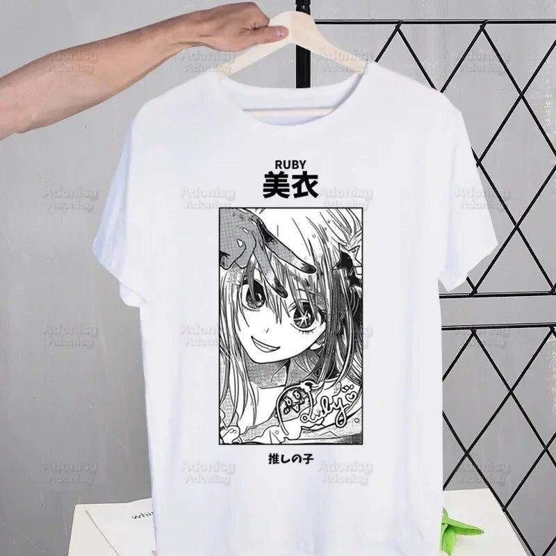 Oshi No Ko Anime T-shirts Summer Unisex Funny Print Ai