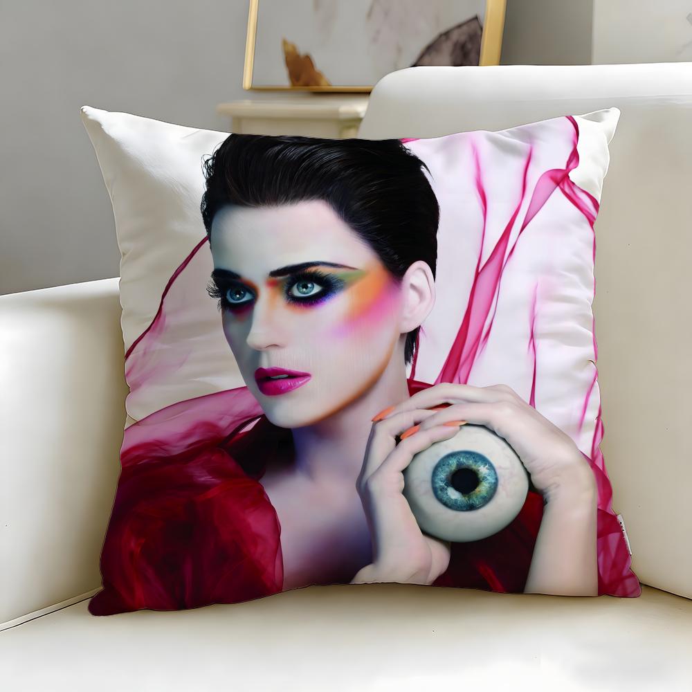 music artist Katy Perry Cushion Cover Soft  EasyWash Pillow Case  Versatile for Couch Bed Travel and Office