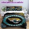 Jacksonville Jaguars Pattern Bedding Quilt Set Quilt Cover Pillowcase Home Decoration Birthday Gift (1 * duvet cover + 2 * pillowcase, without core)