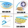 DC 12V 24V COB LED Strip IP20 3000K 4000K 6000K Flexible LED Tape 320/480/528 LEDs/M Home Decor Lighting 0.5M-5M