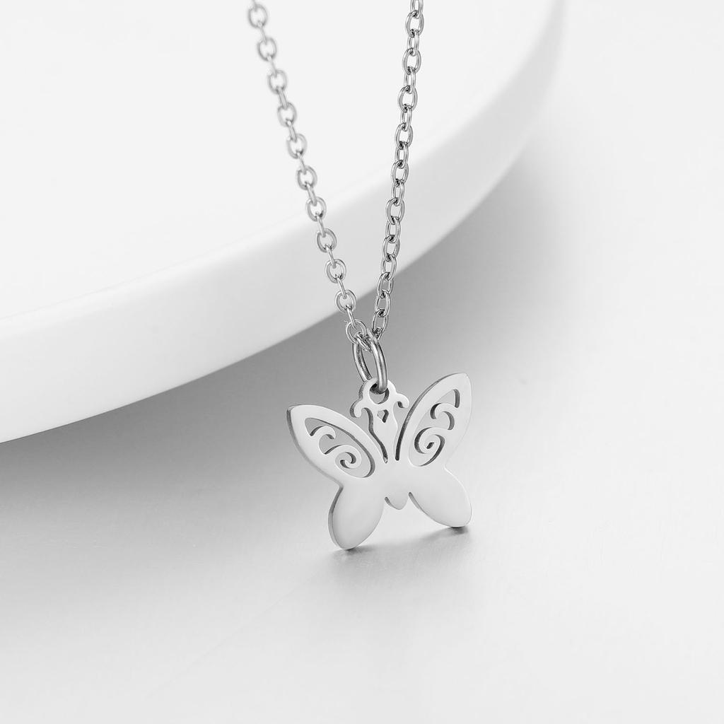 Dooyio Neuankömmling Mode Edelstahl Schmetterling Halskette Anhänger Frauen Schlüsselbeinketten Schmuck Party Geschenke